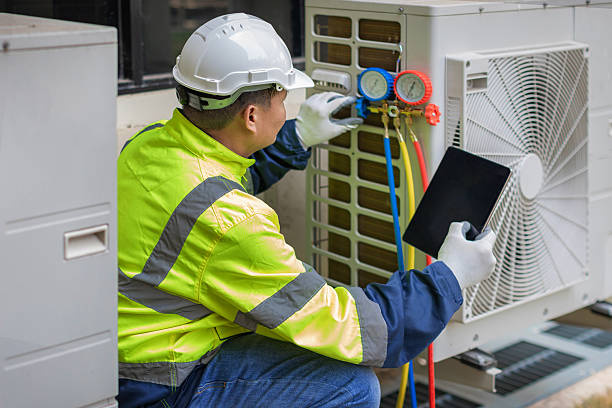Professional Hvac technician working in Lake Station, IN